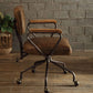 Hallie Top Grain Leather Office Chair, Vintage Whiskey