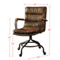 Harith Top Grain Leather Office Chair | Vintage Whiskey