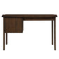 Contemporary Wood Writing Desk with Chair, Gray Walnut