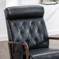 High Back Glider Rocker Chair with Ottoman, Black