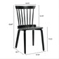 Slat Back Windsor Chair (Set of 2) - Black