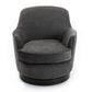 Richfield Wood Base Swivel Chair, Charcoal