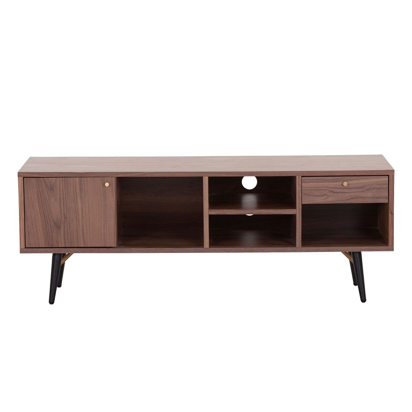 Low Profile 54" Media Console, Walnut