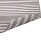 Hampton White and Gray Polypropylene Indoor/ Outdoor Area Rug