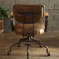 Hallie Top Grain Leather Office Chair, Vintage Whiskey