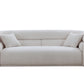 Curved 90.6" Boucle 3-Seat Sofa, White