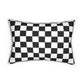 Decorative Double Sided Throw Pillow Black/White Checkers