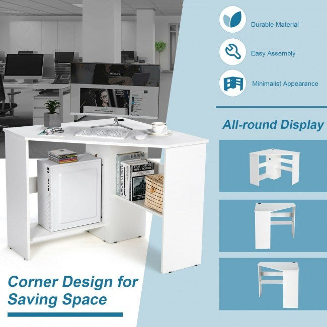 Triangle Corner Computer Desk-11