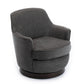 Richfield Wood Base Swivel Chair, Charcoal