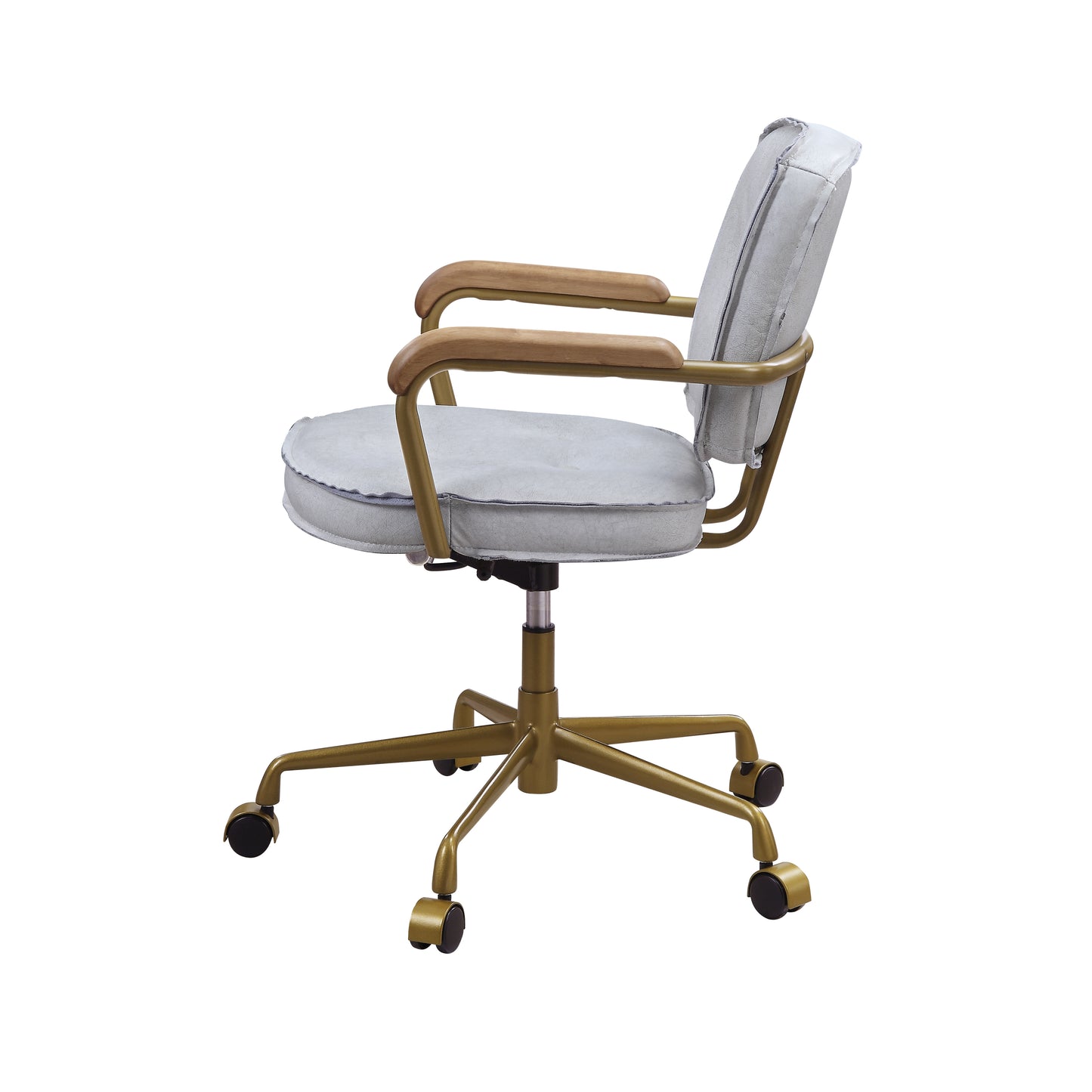 Siecross Leather Office Chair, Vintage White