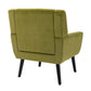 Soft Velvet Accent Chair With Black Legs, Green