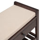 Shoe Rack Storage Bench with Cushioned Seat & Drawers, Espresso