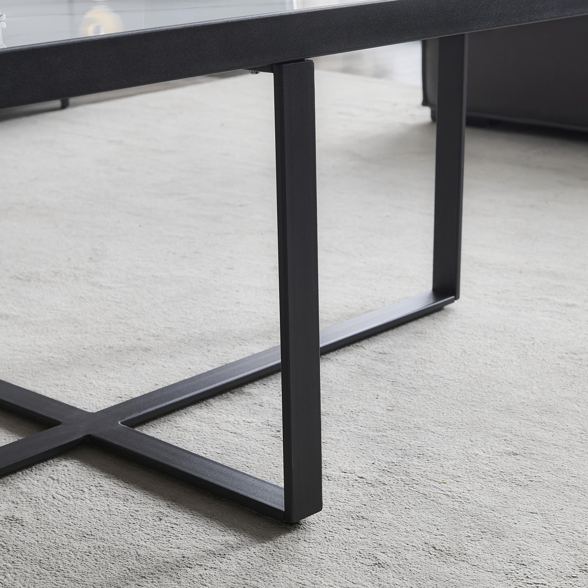 Minimalism Rectangle Coffee Table With Sintered Stone Top-6