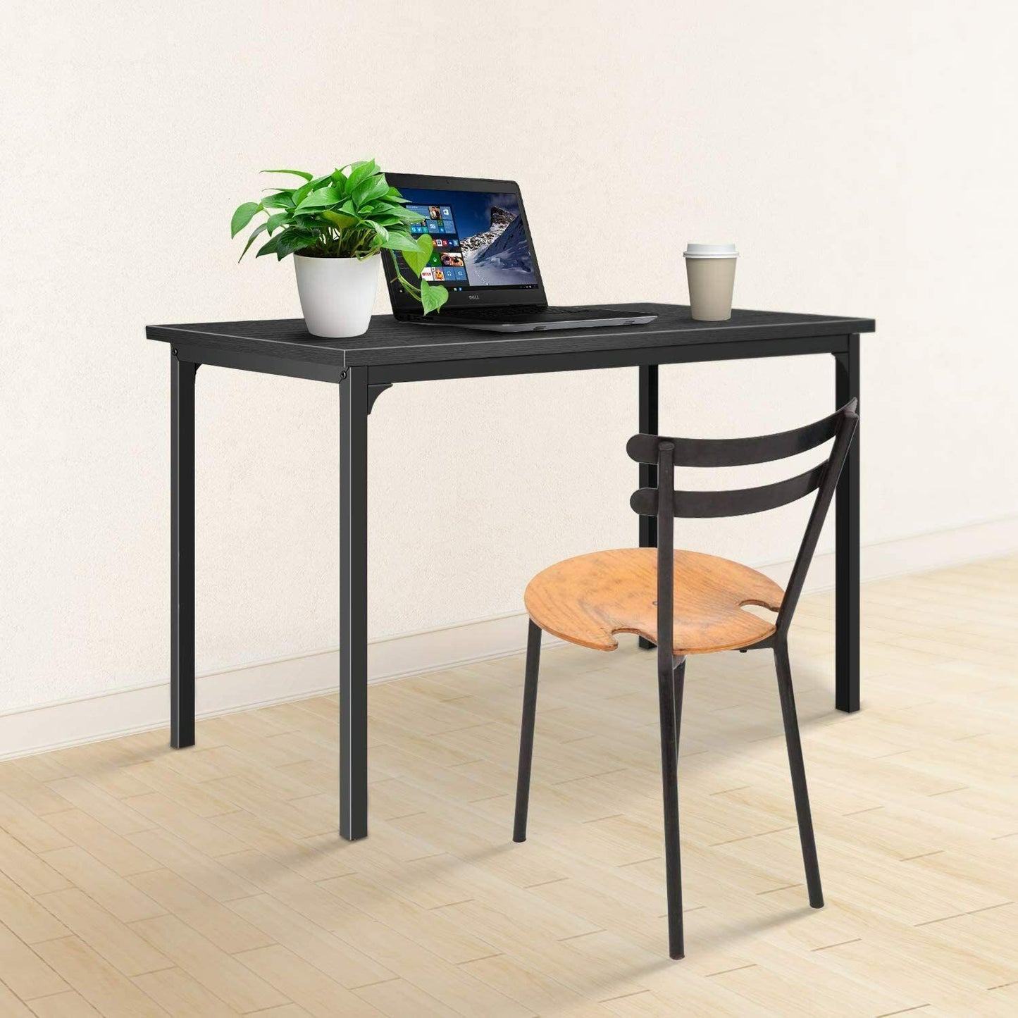 Simple Modern Home Office Desk, Black