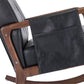 High Back Glider Rocker Chair with Ottoman, Black