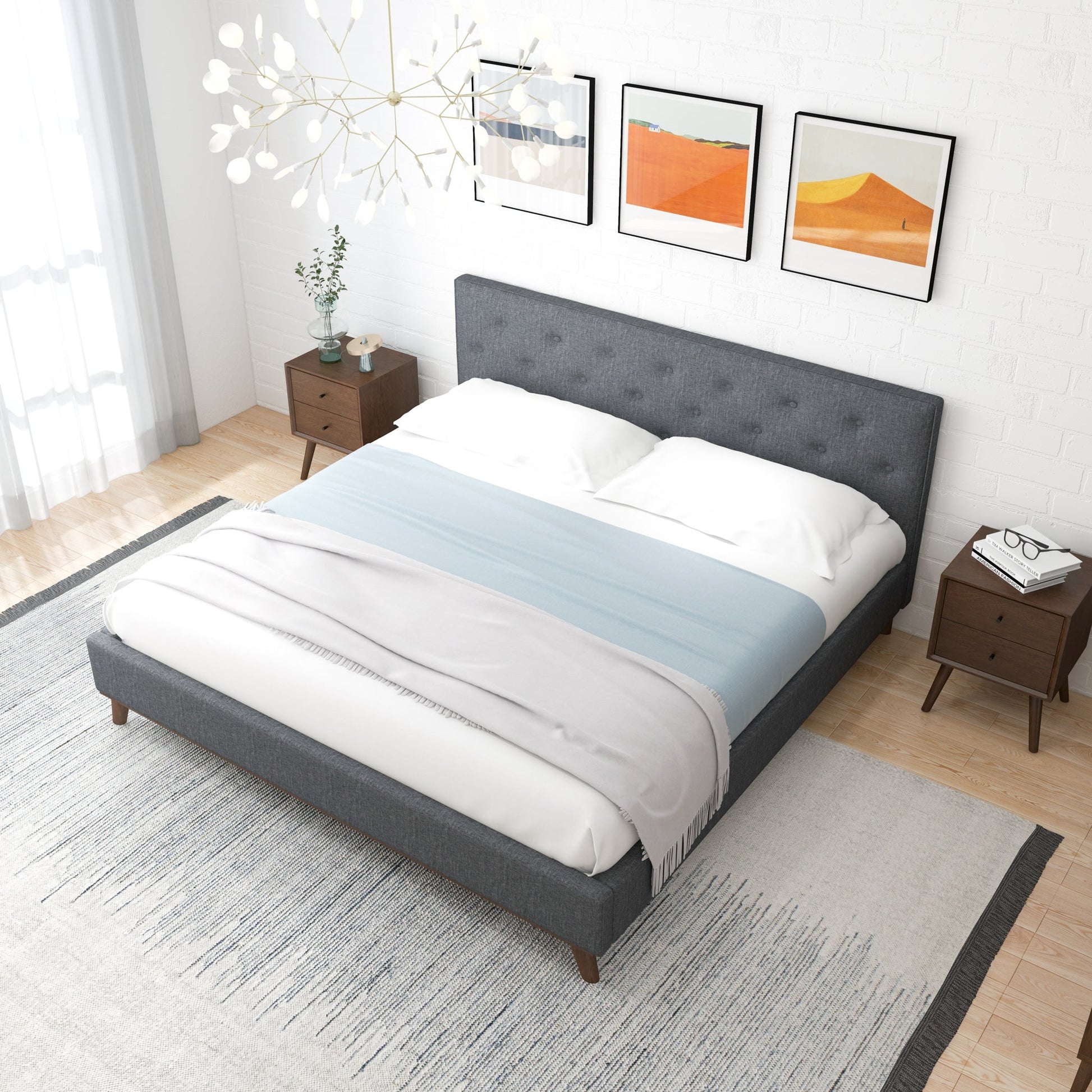 Bed (Queen - Dark Gray)