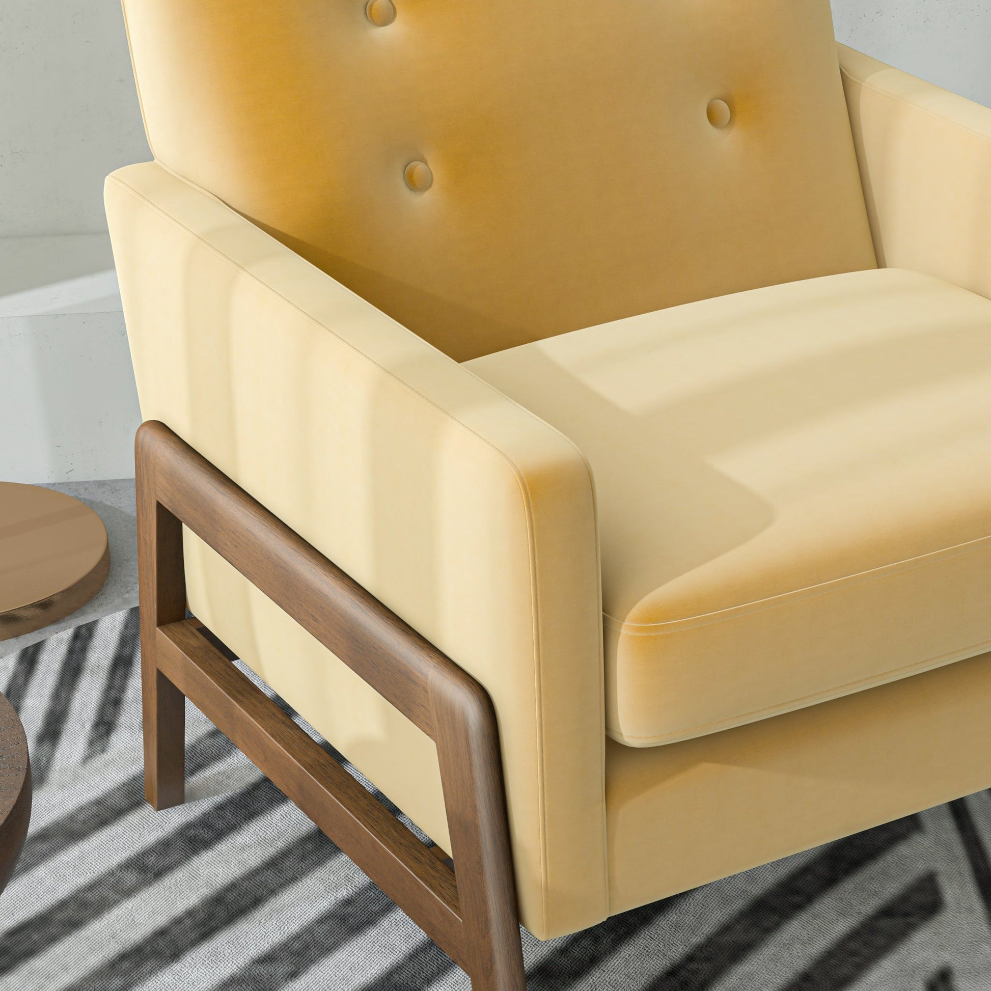 Velvet Lounge Chair - Gold