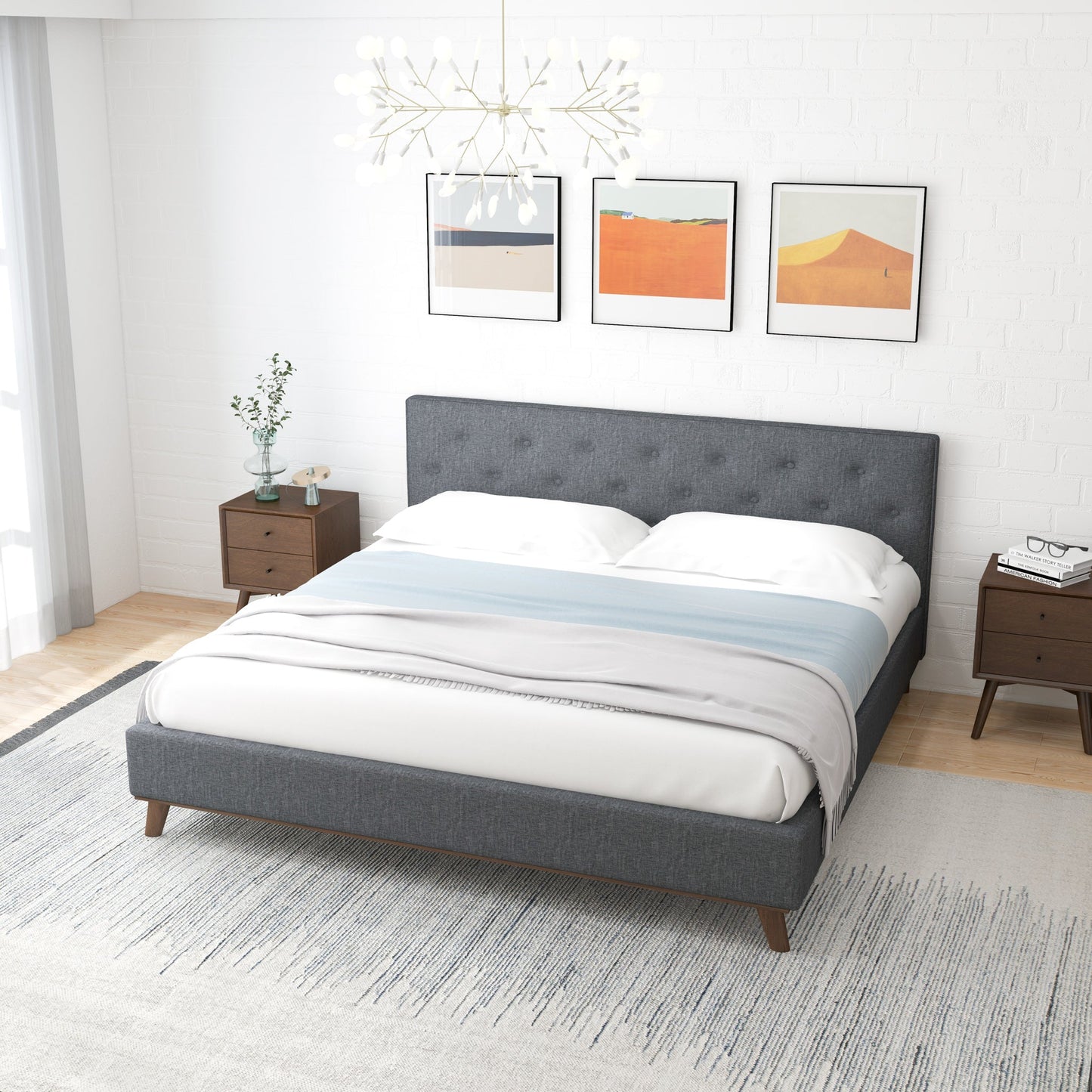 Bed (Queen - Dark Gray)