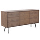 Modern Mid Century Sideboard Buffet Cabinet, Walnut