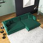 Sectional Sofa (Green Velvet - Right Facing Chaise)