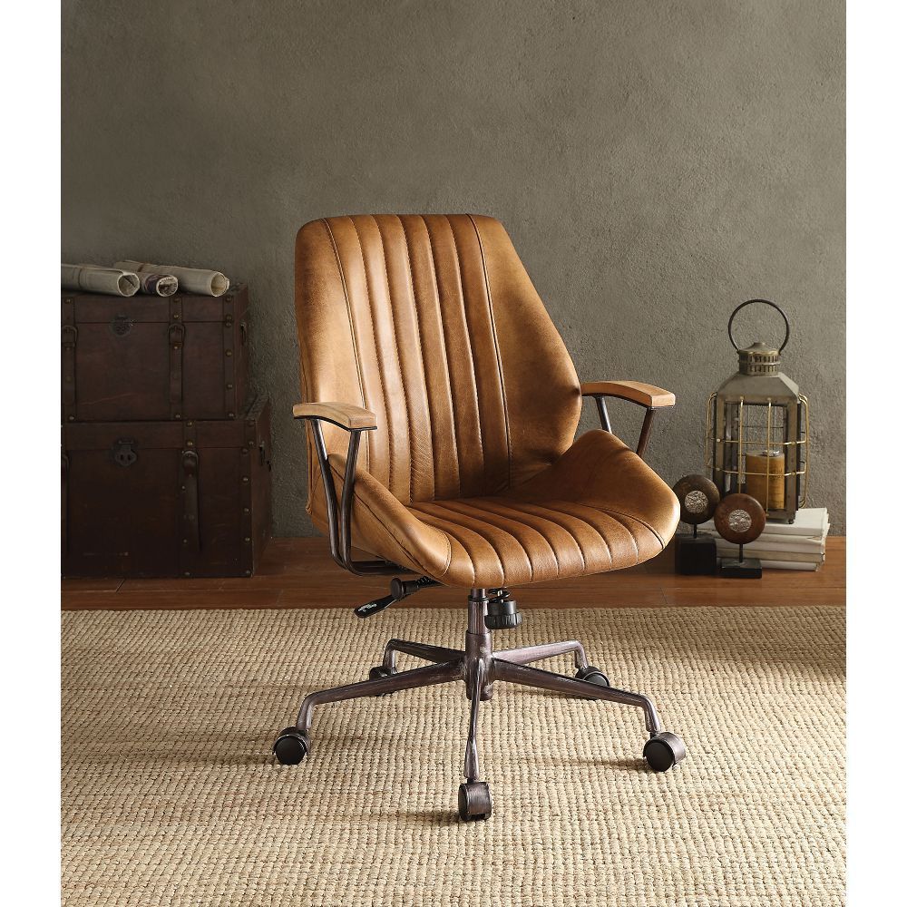 Home Office Chair Pu Leather Wood