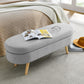 Oval Storage Bench with Wooden Legs