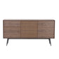 Modern Mid Century Sideboard Buffet Cabinet, Walnut