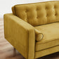 Kendall Velvet Loveseat | Yellow