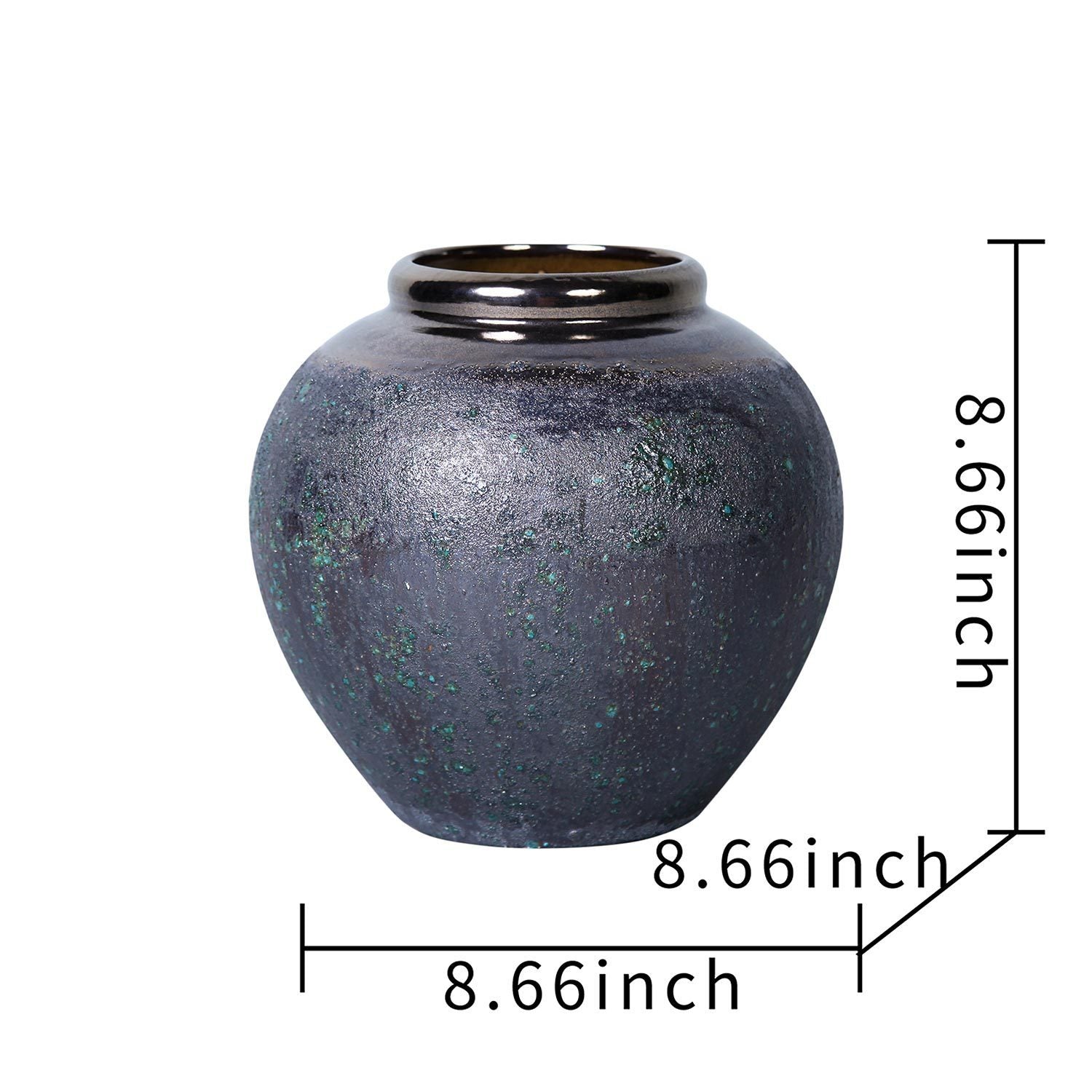 Vintage Smoke Ceramic Vase-3