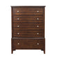 Transitional Style Bedroom Chest with 5 Drawers, Dark Cherry