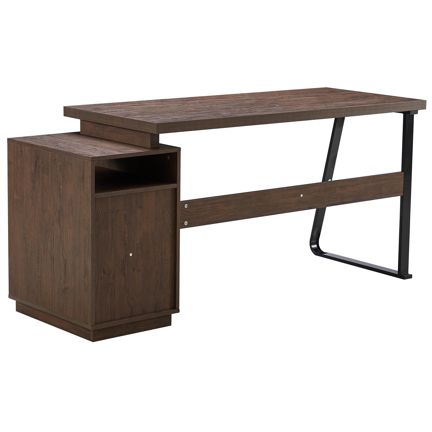 Home Office Desk with Drawers 65-inch, Brown