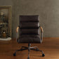 Harith Top Grain Leather Office Chair | Antique Slate