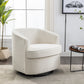 Comfy Round 360 Degree Swivel Barrel Chair, Cream