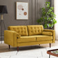 Kendall Velvet Loveseat | Yellow