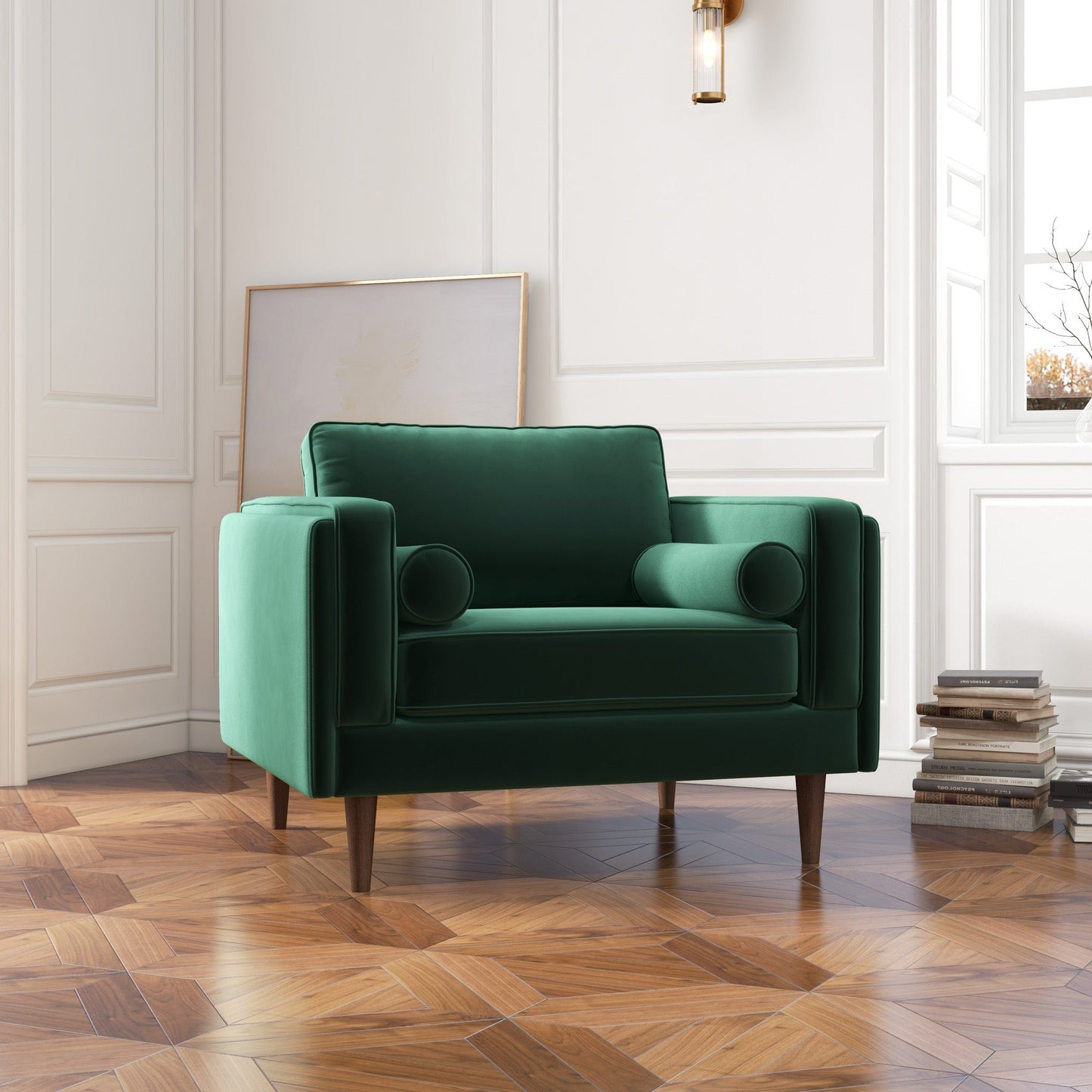 Fairfield Velvet Lounge Chair | Green