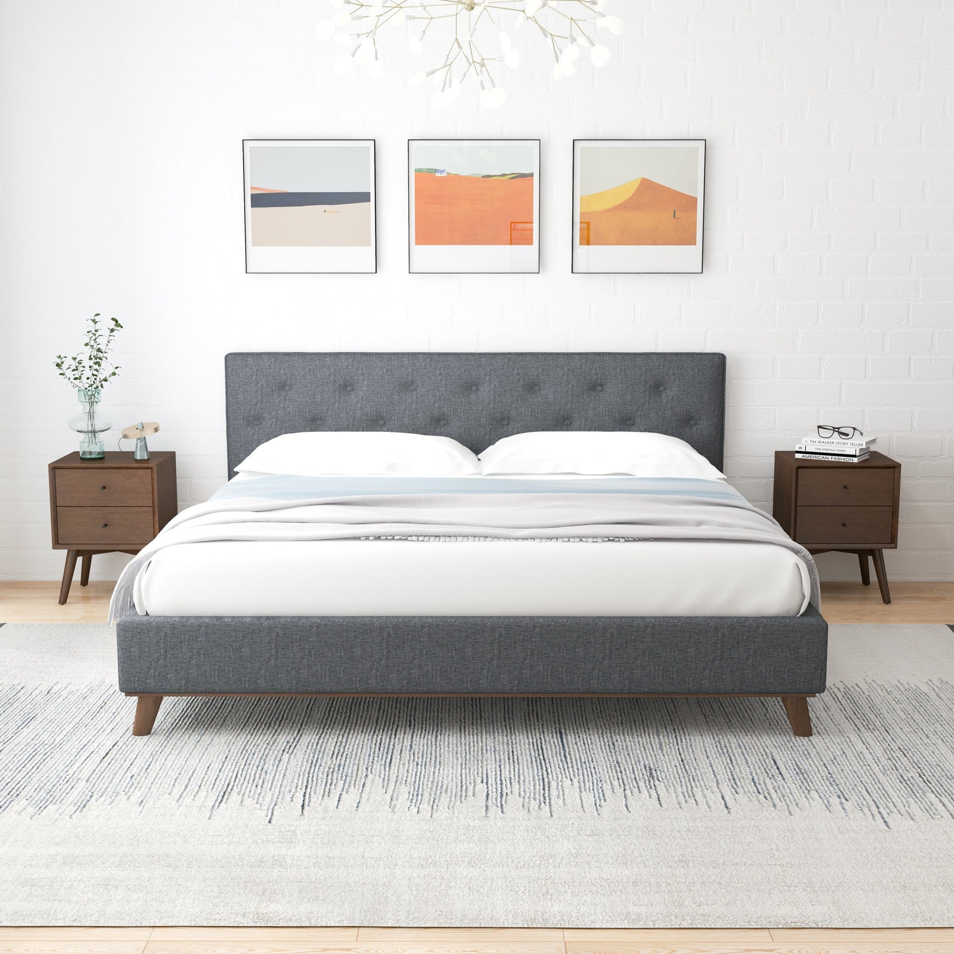 Bed (Queen - Dark Gray)