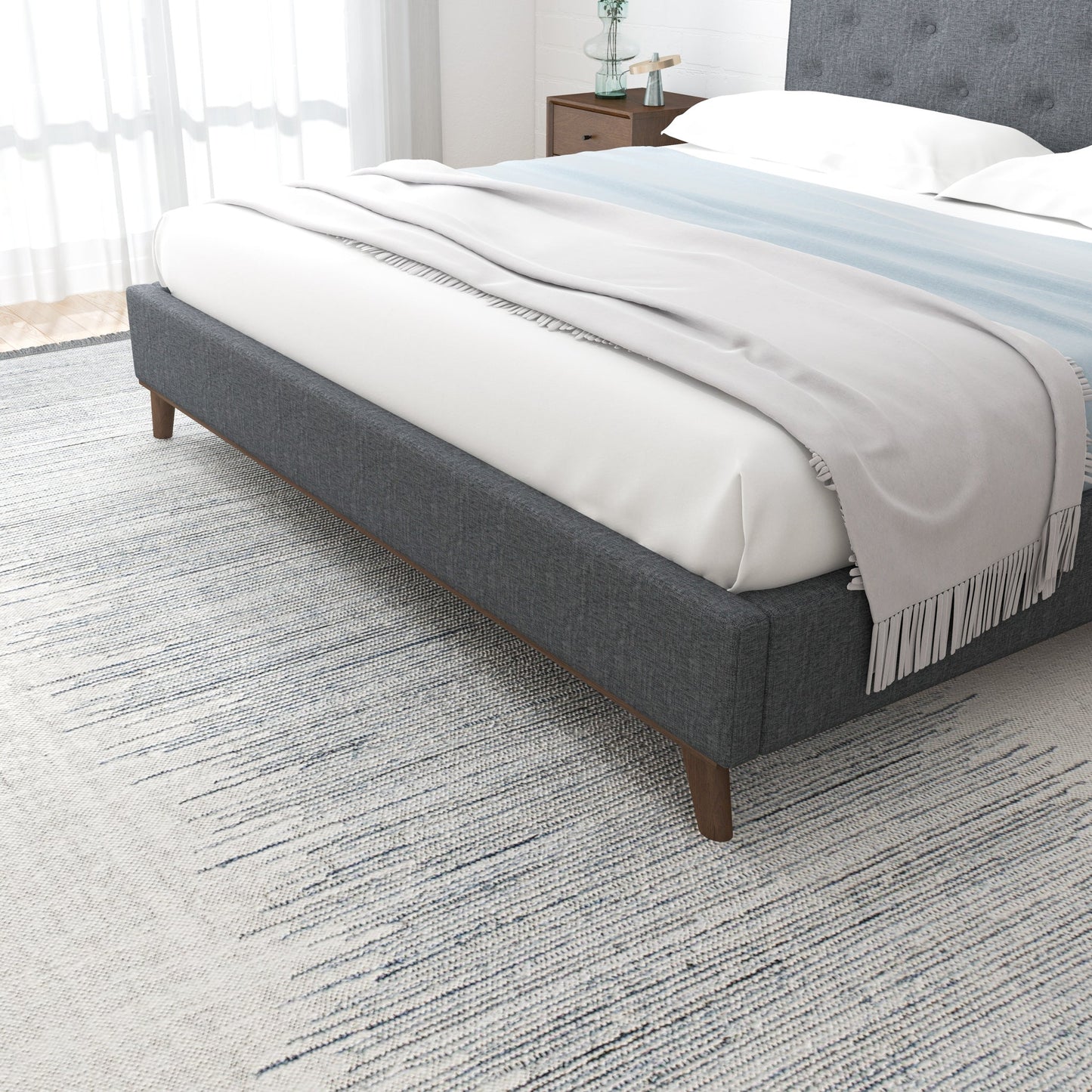 Bed (Queen - Dark Gray)