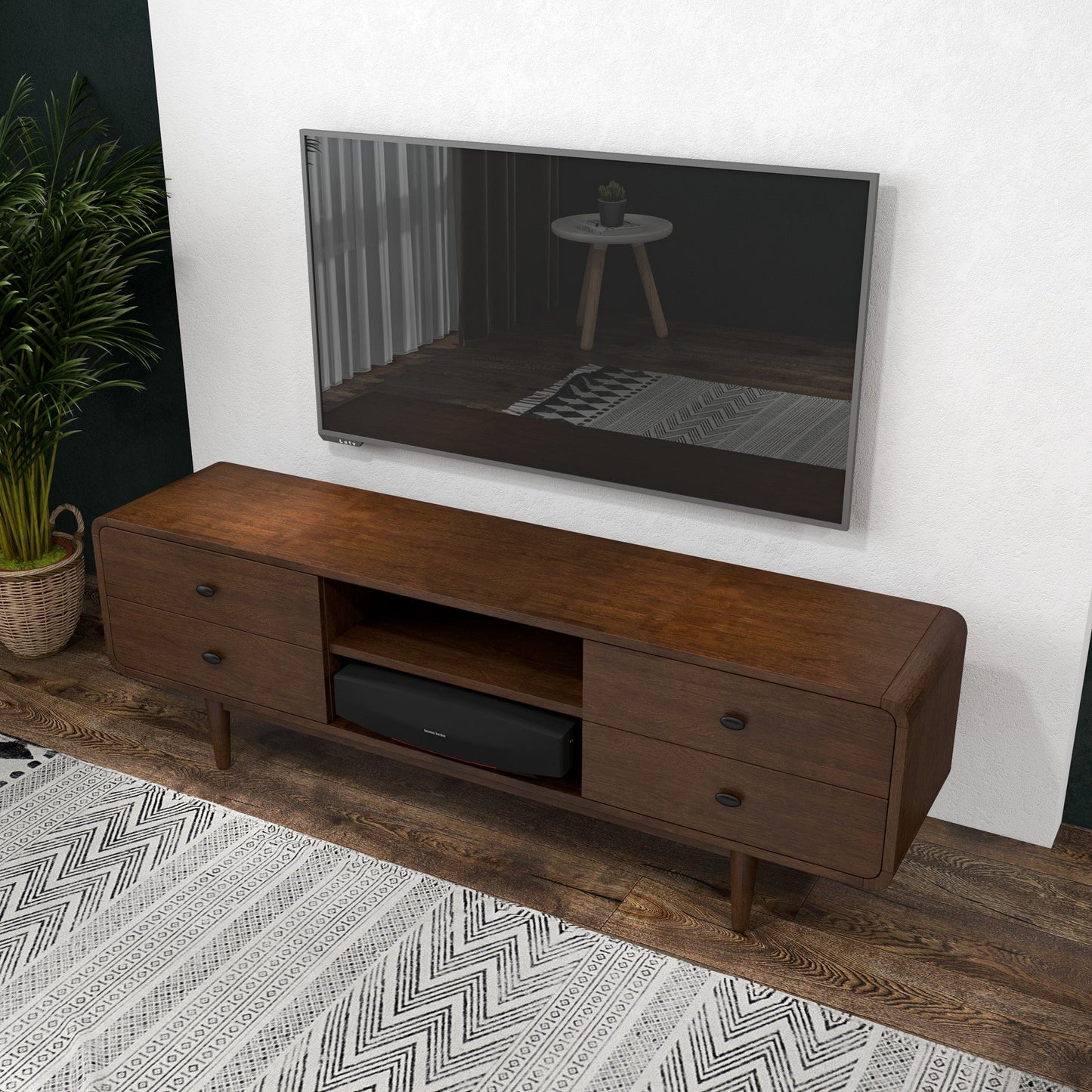 Angela 71" TV Stand | Walnut