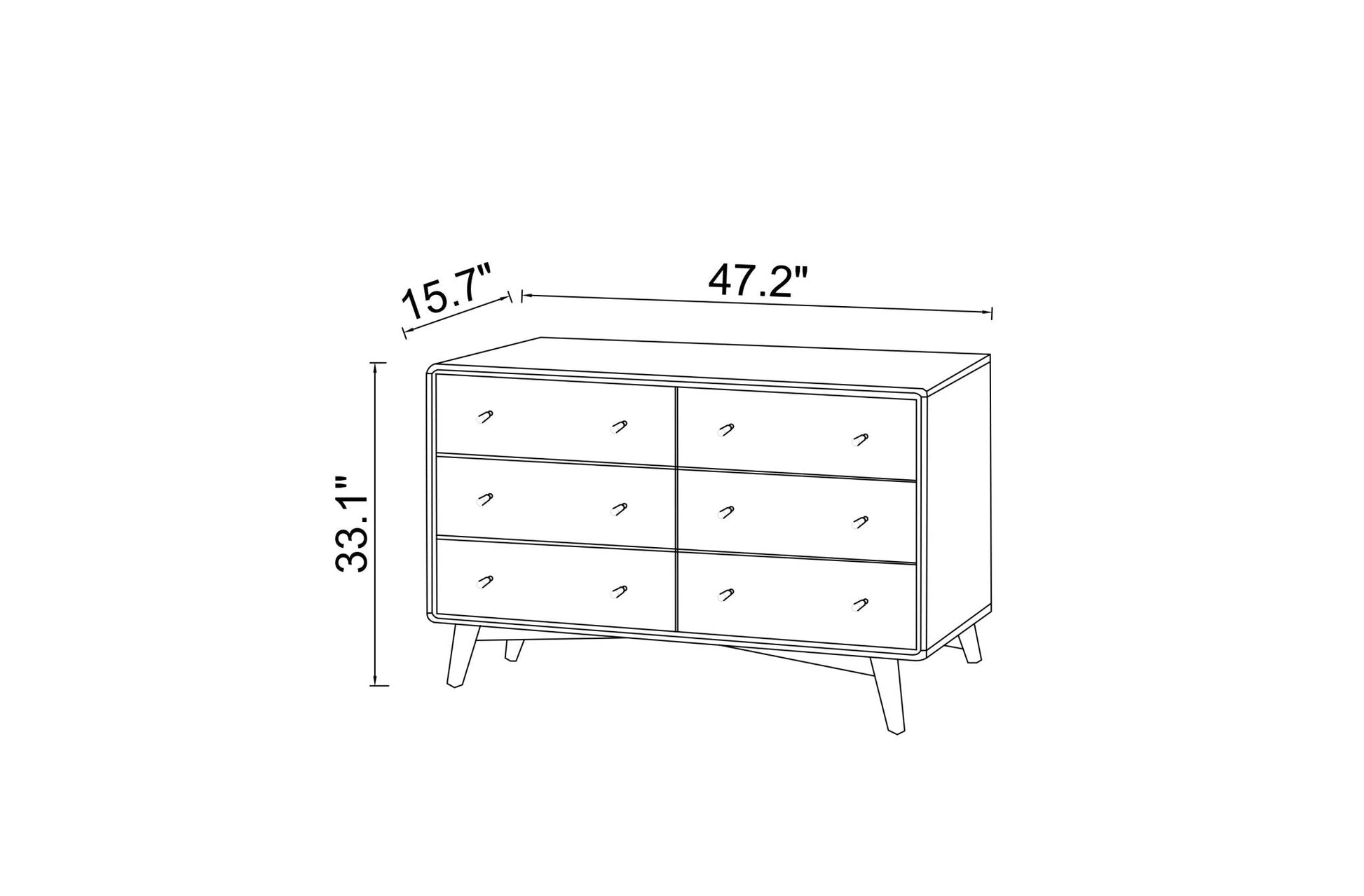 Norman 6 Drawer Dresser Dimensions