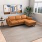 Fresno Leather Sectional Sofa (Right Facing)  | Tan