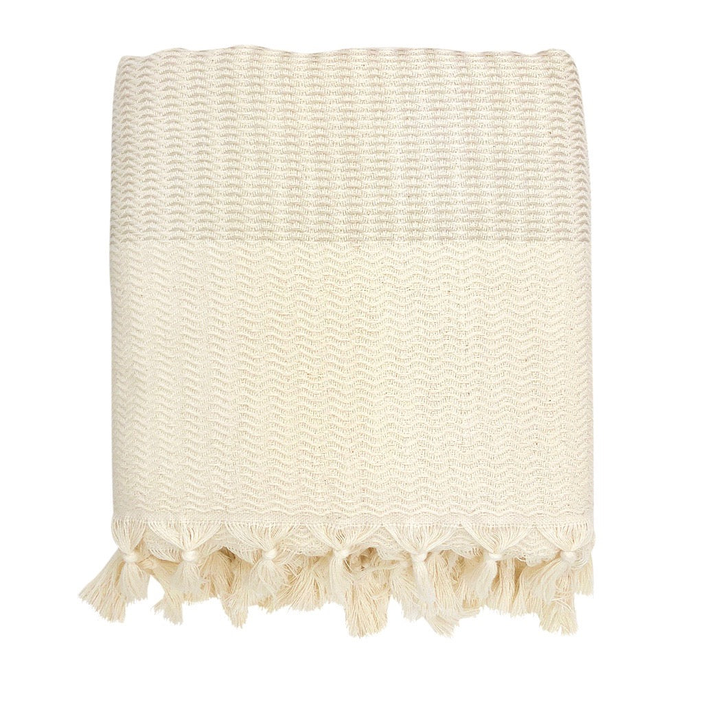 Plush Wavy Turkish Throw - Multiple Colors