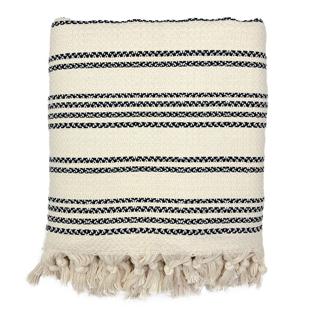 Woven Stripe Turkish Throw - Multiple Colors