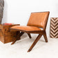 Leather Lounge Chair - Antique Tan